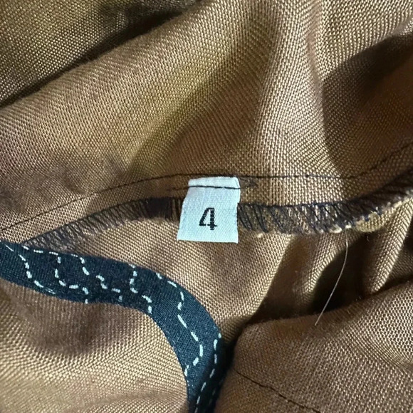 Lynn Murray Brown Colorful Wearable Art Applique Patches Jacket Coat Sz 4 - Picture 8 of 8